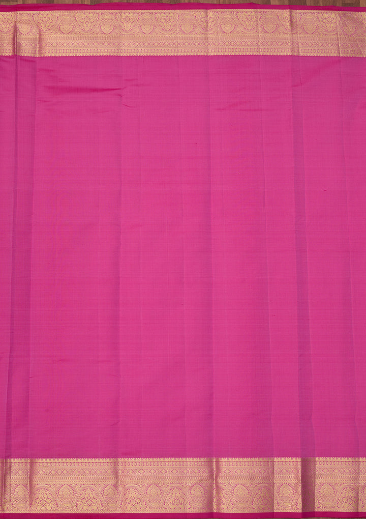 Dark Lavender Dharmavaram Pure Silk Saree With Matching Blouse Piece