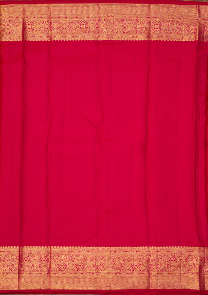 Rani Pink Dharmavaram Pure Silk Saree With Matching Blouse Piece