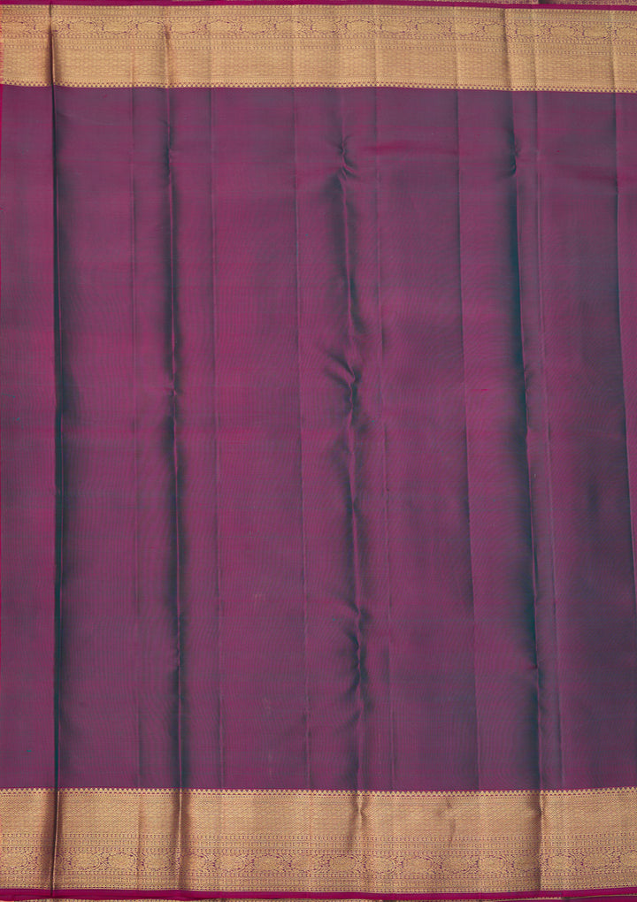 Sea Green Dharmavaram Pure Silk Saree With Matching Blouse Piece