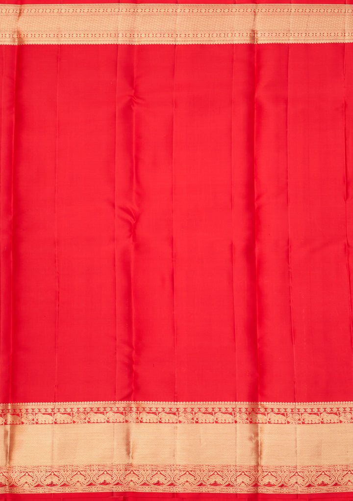 Red Dharmavaram Pure Silk Saree With Matching Blouse Piece