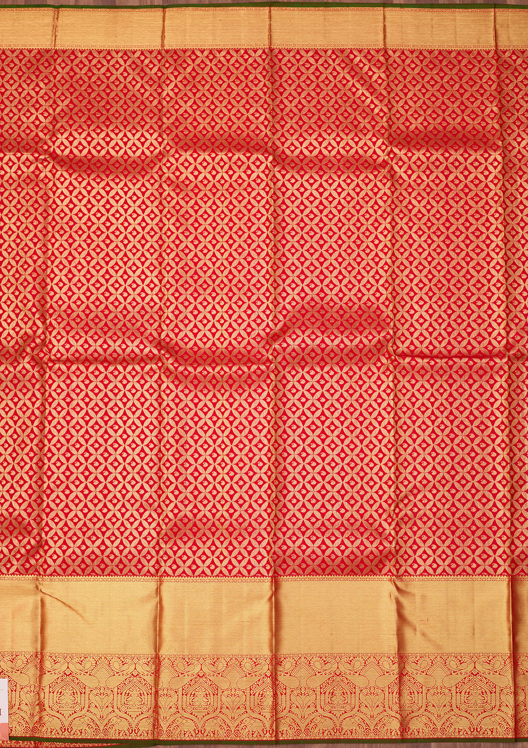 Red Dharmavaram Pure Silk Saree With Matching Blouse Piece