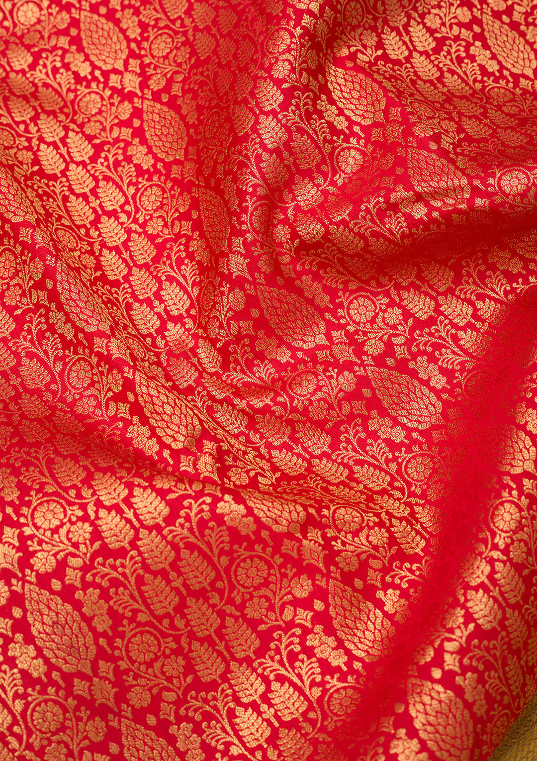 Red Dharmavaram Pure Silk Saree With Matching Blouse Piece