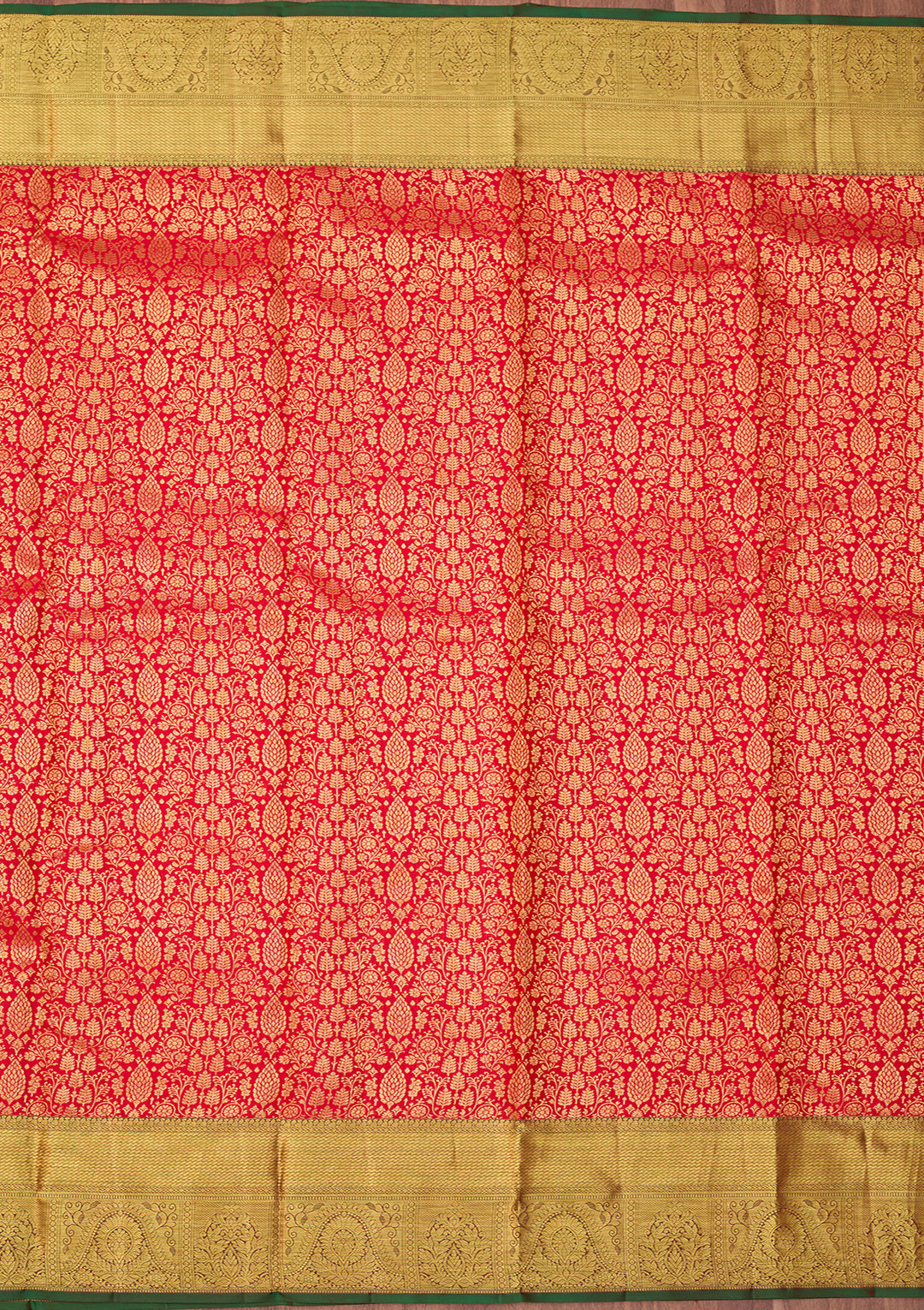 Red Dharmavaram Pure Silk Saree With Matching Blouse Piece