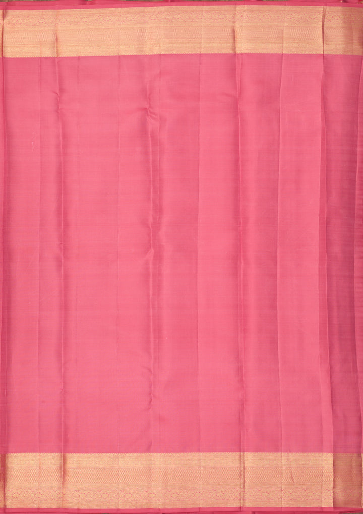 Pink Dharmavaram Pure Silk Saree With Matching Blouse Piece