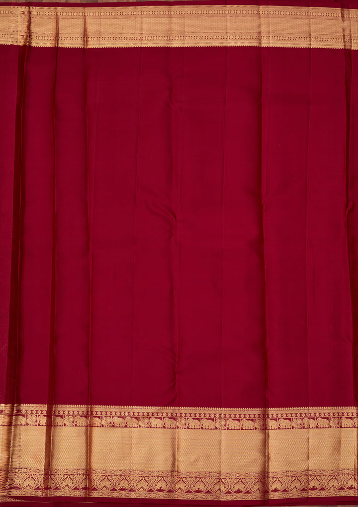 Magenta Pink Dharmavaram Pure Silk Saree With Matching Blouse Piece