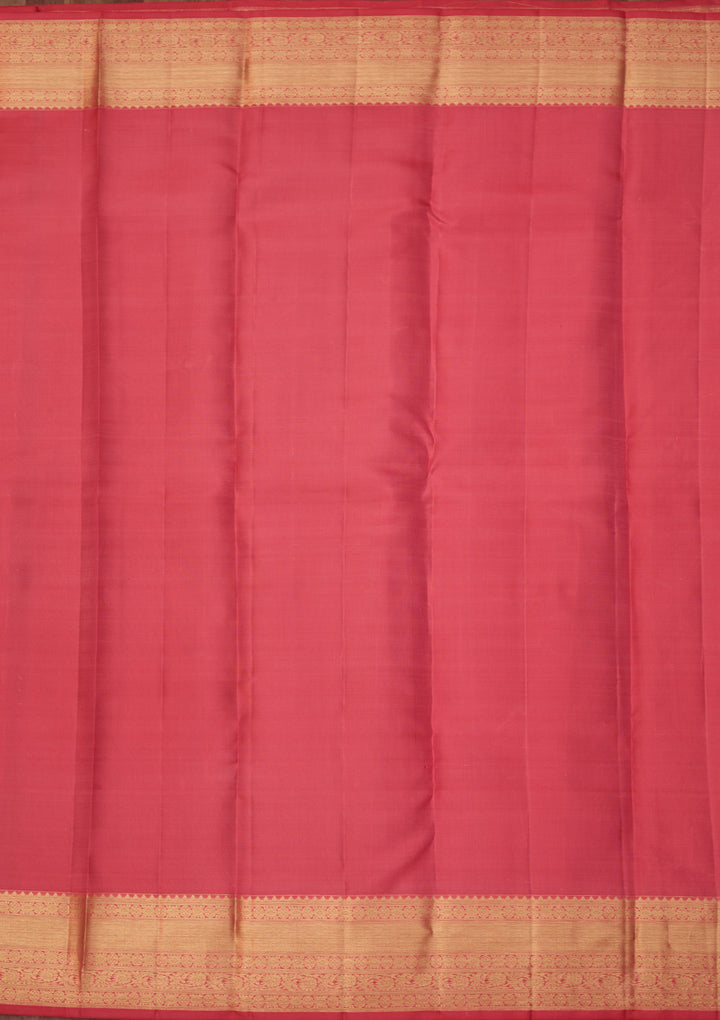 Pink Dharmavaram Pure Silk Saree With Matching Blouse Piece