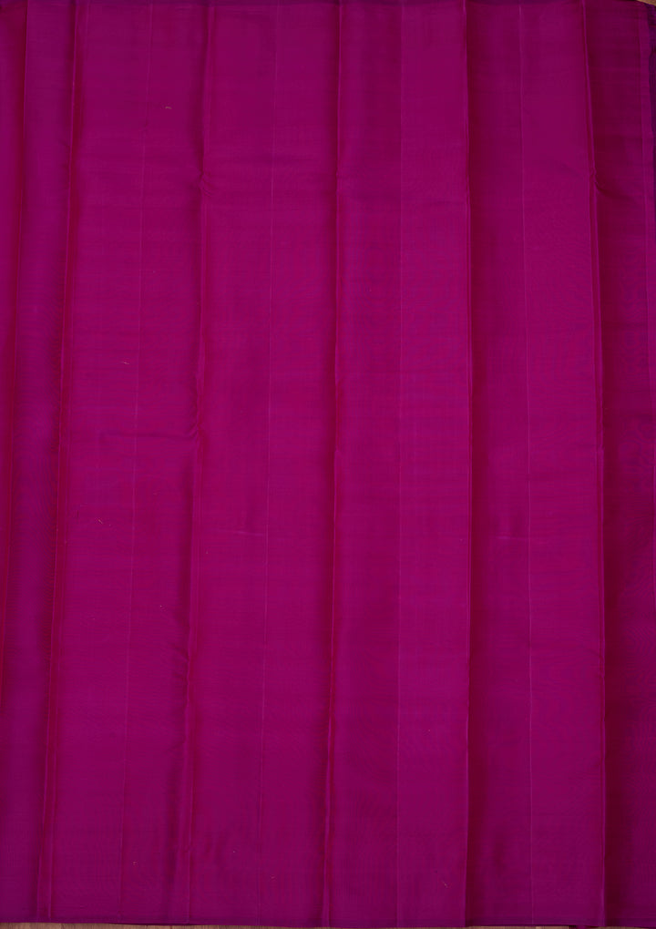 Magenta Pink Dharmavaram Pure Silk Saree With Matching Blouse Piece