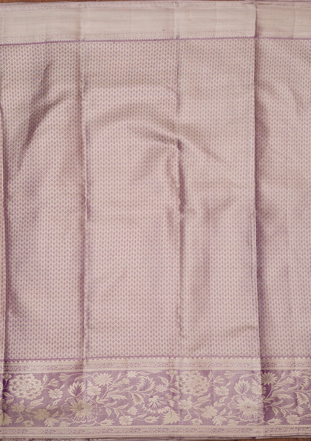 Lavender Pure Tissue Jaal Saree With Matching Blouse Piece