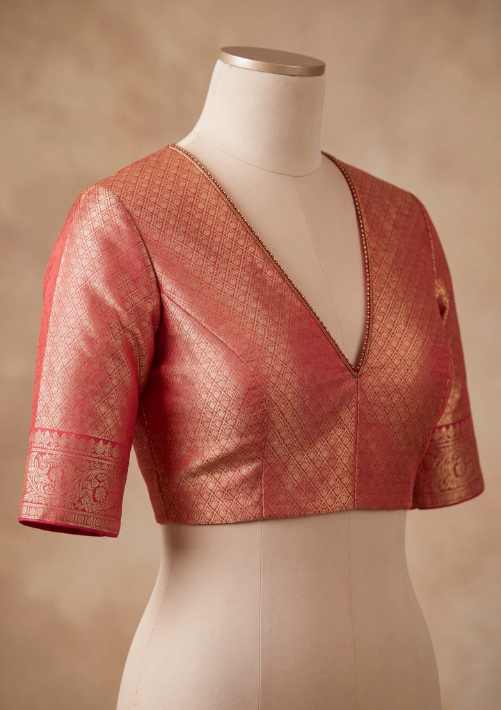 Maroon Art Silk Stripes Saree With Matching Blouse Piece
