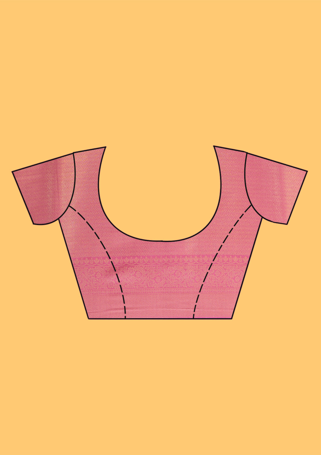 Onion Pink Silk Jaal Saree With Matching Blouse Piece