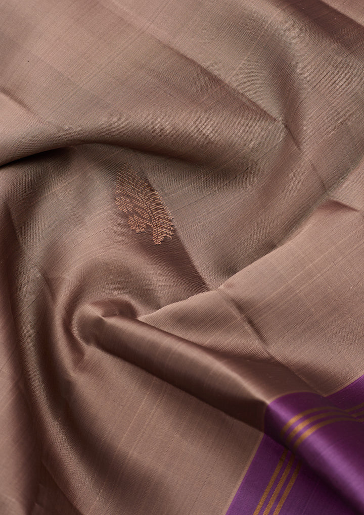 Light Grey Pure Opada Silk Buti Saree With Matching Blouse Piece