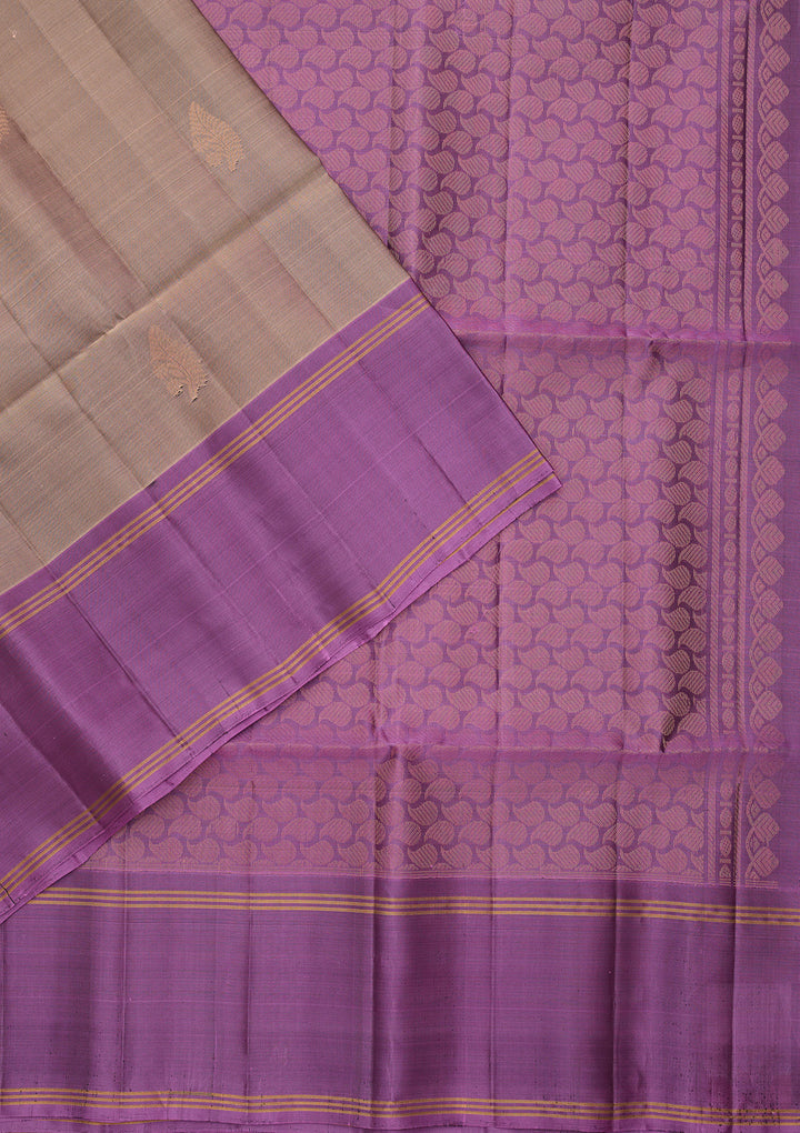 Light Grey Pure Opada Silk Buti Saree With Matching Blouse Piece