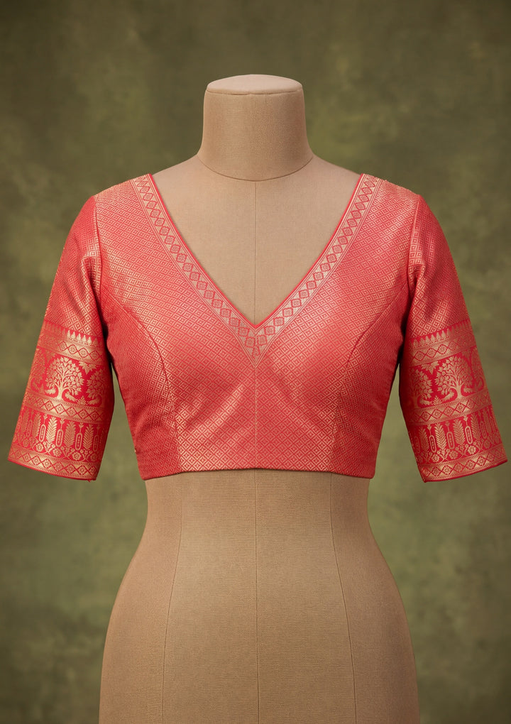 Beige Art Silk Buti Saree With Matching Blouse Piece