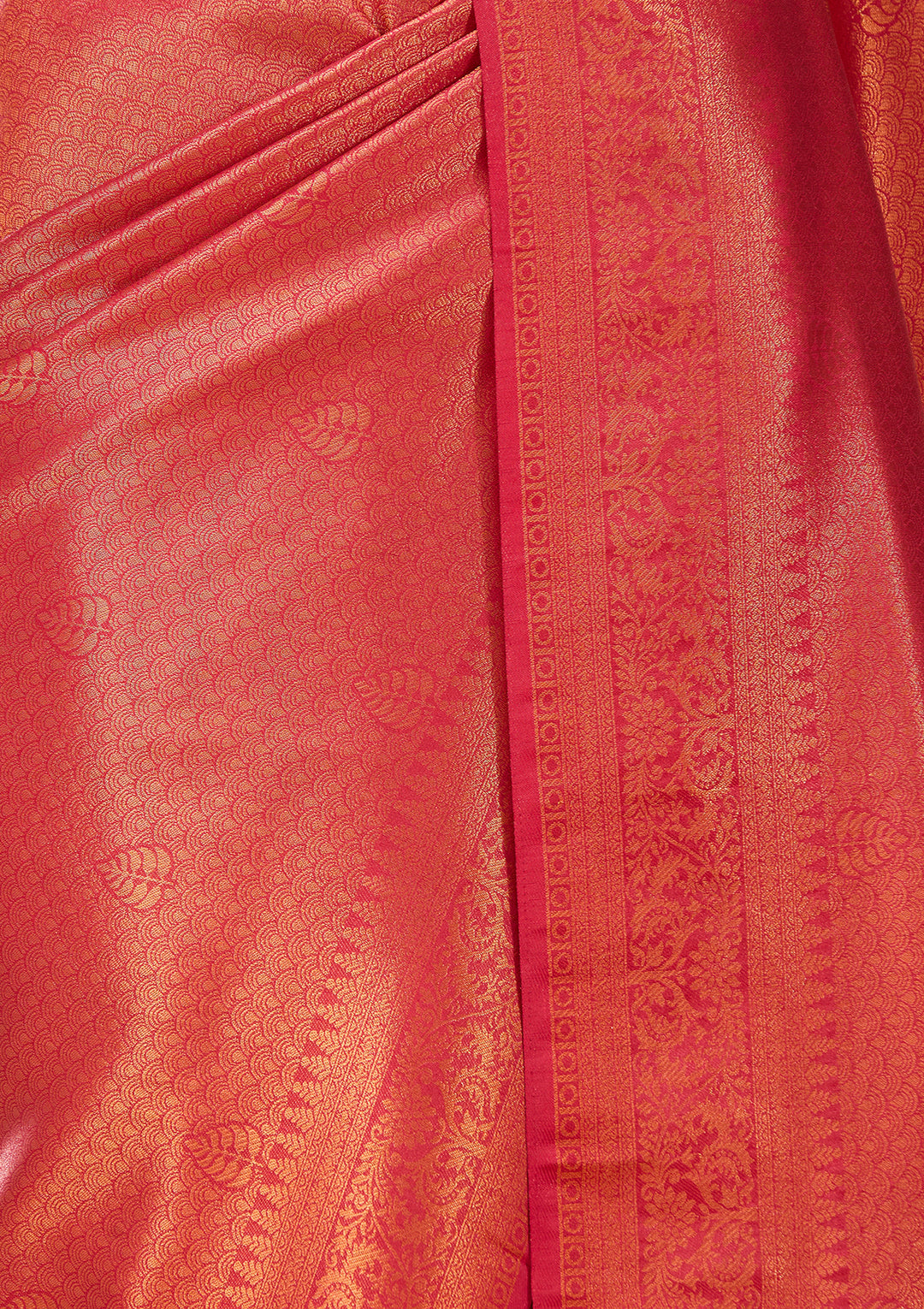 Maroon Art Silk Jaal Kanjivaram Saree With Matching Blouse Piece
