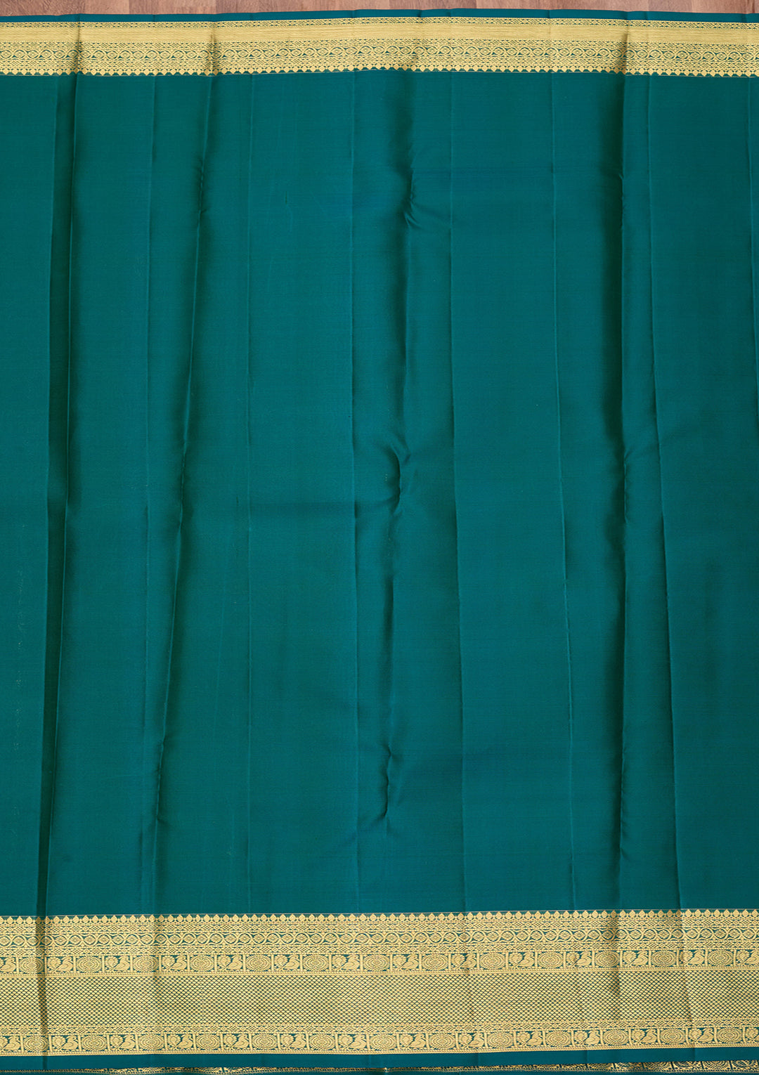 Bottle Green Pure Silk Jaal Saree With Matching Blouse Piece
