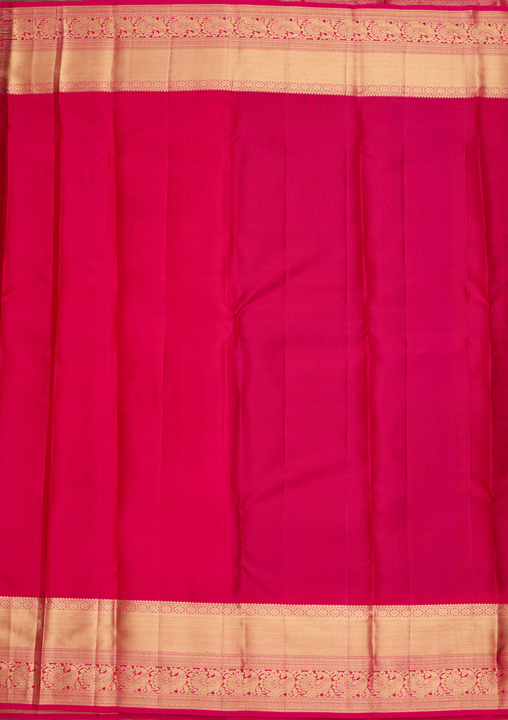 Royal Blue Pure Silk Jaal Saree With Matching Blouse Piece