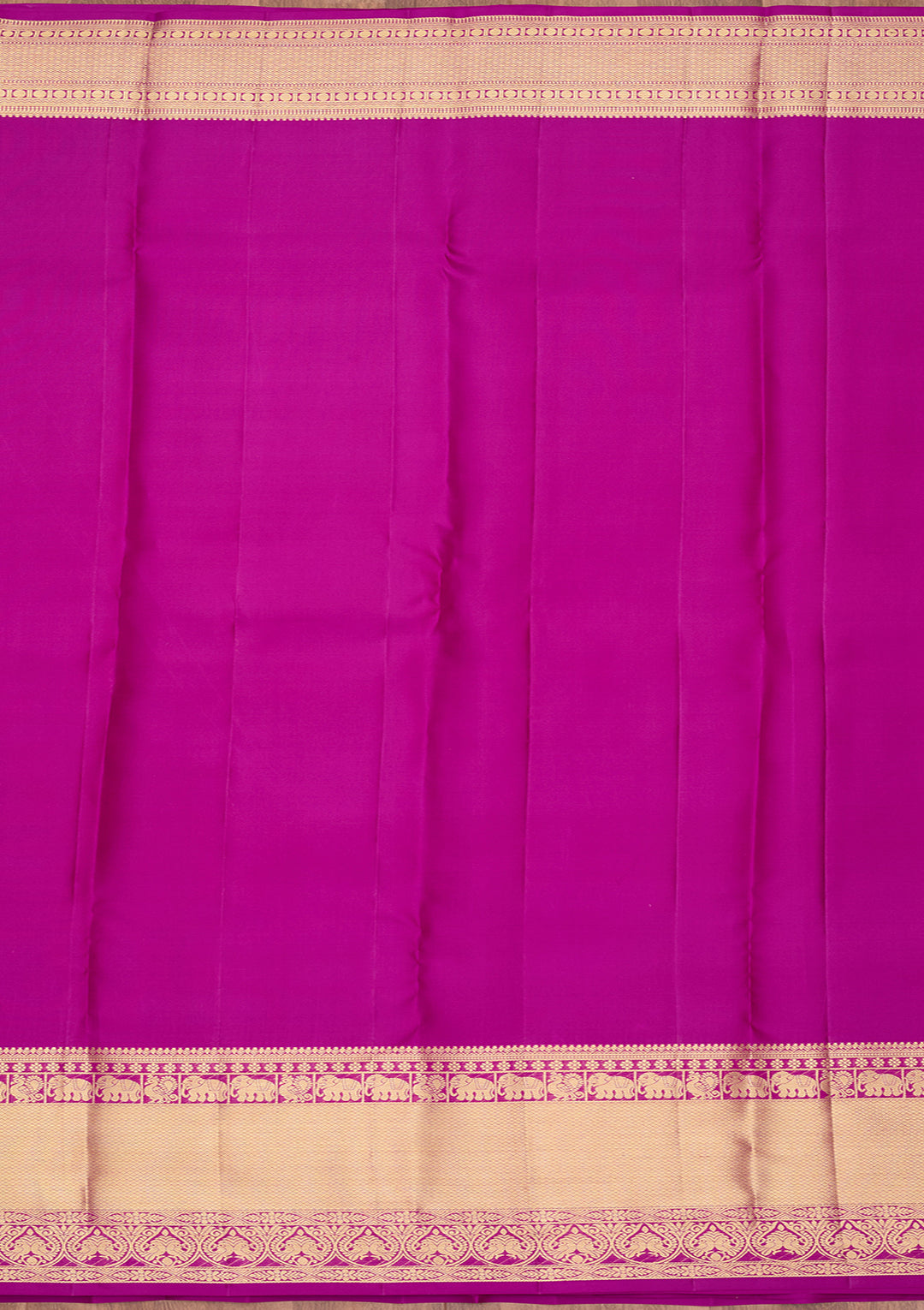 Magenta Pink Pure Silk Jaal Saree With Matching Blouse Piece