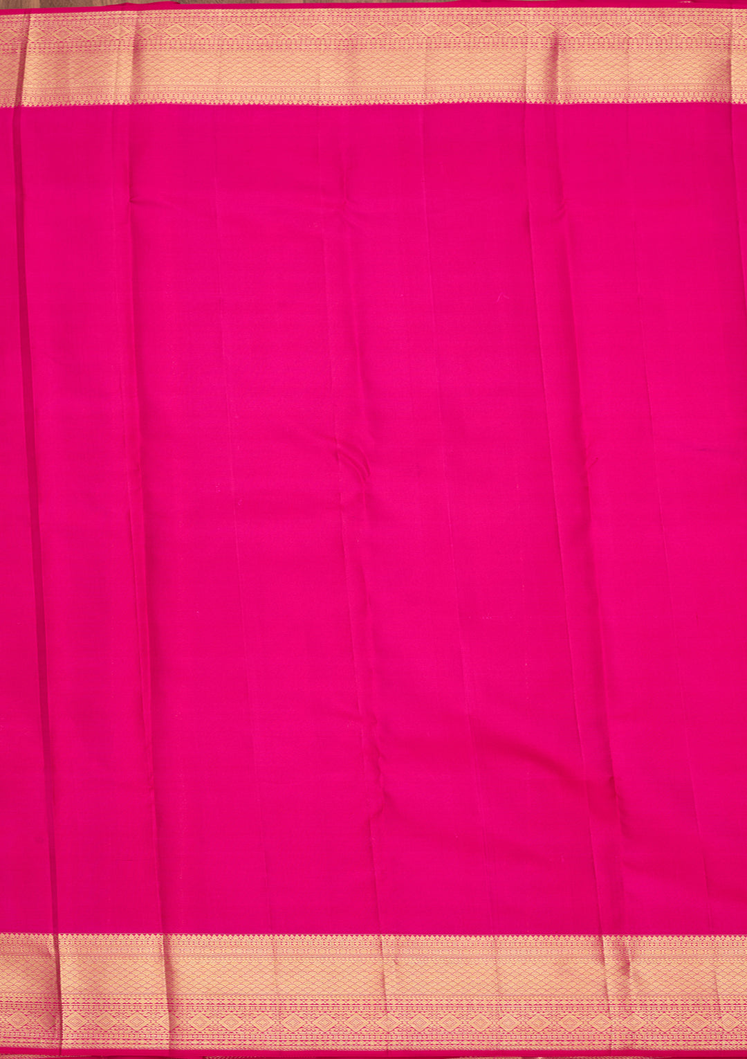 Rani Pink Pure Silk Stripes Saree With Matching Blouse Piece