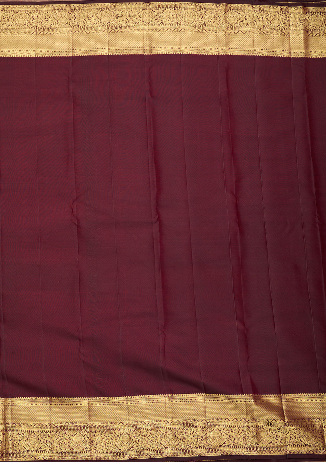 Brown Pure Silk Jaal Saree With Matching Blouse Piece