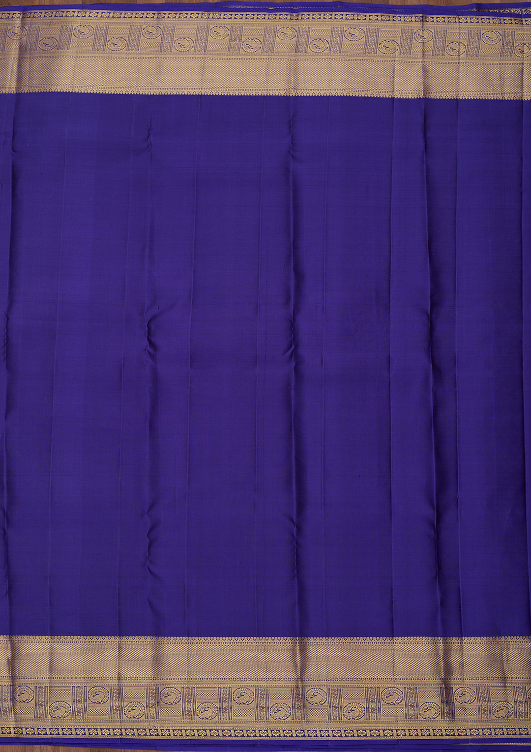 Royal Blue Pure Silk Jaal Saree With Matching Blouse Piece
