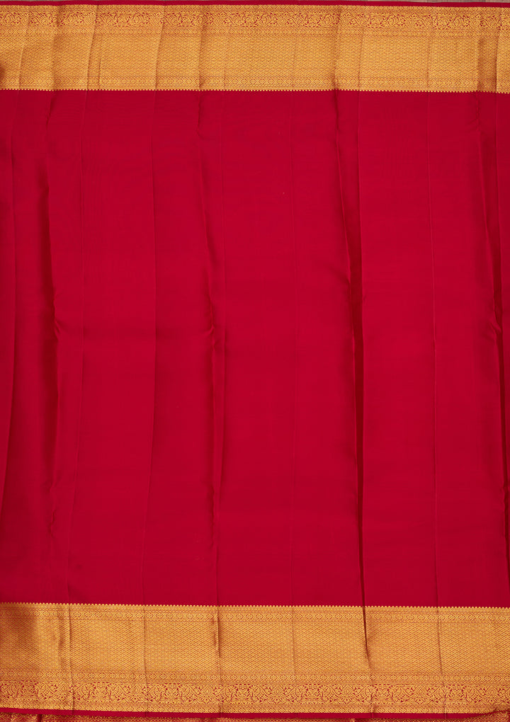 Maroon Pure Silk Jaal Saree With Matching Blouse Piece