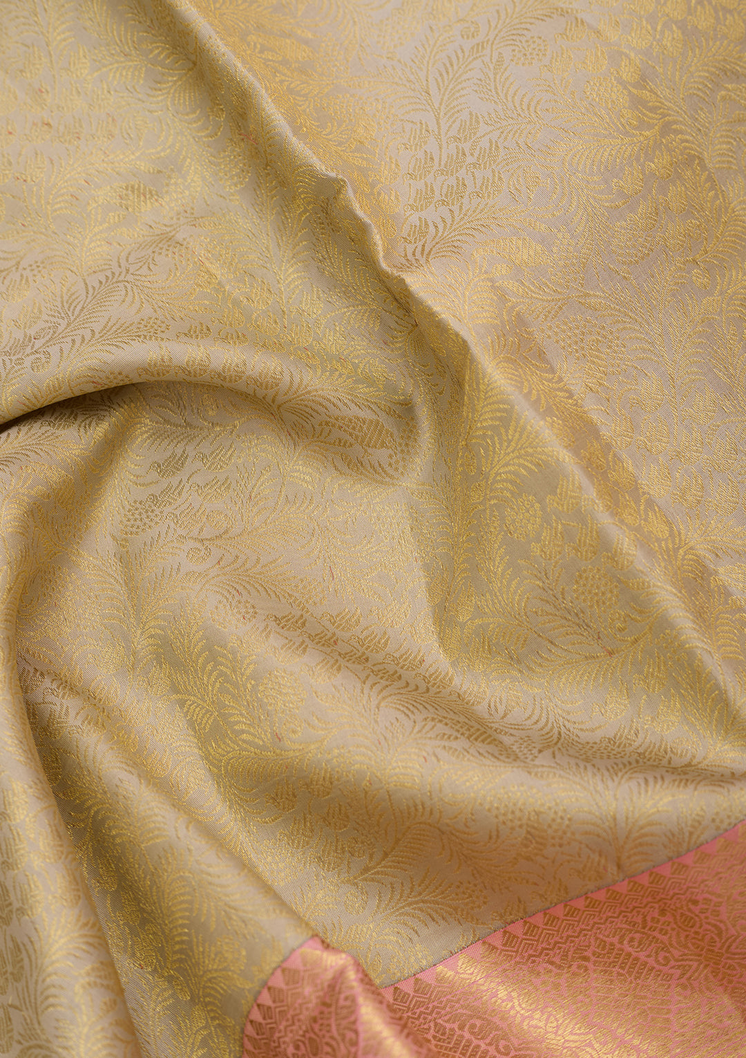 Pista Green Pure Silk Jaal Saree With Matching Blouse Piece
