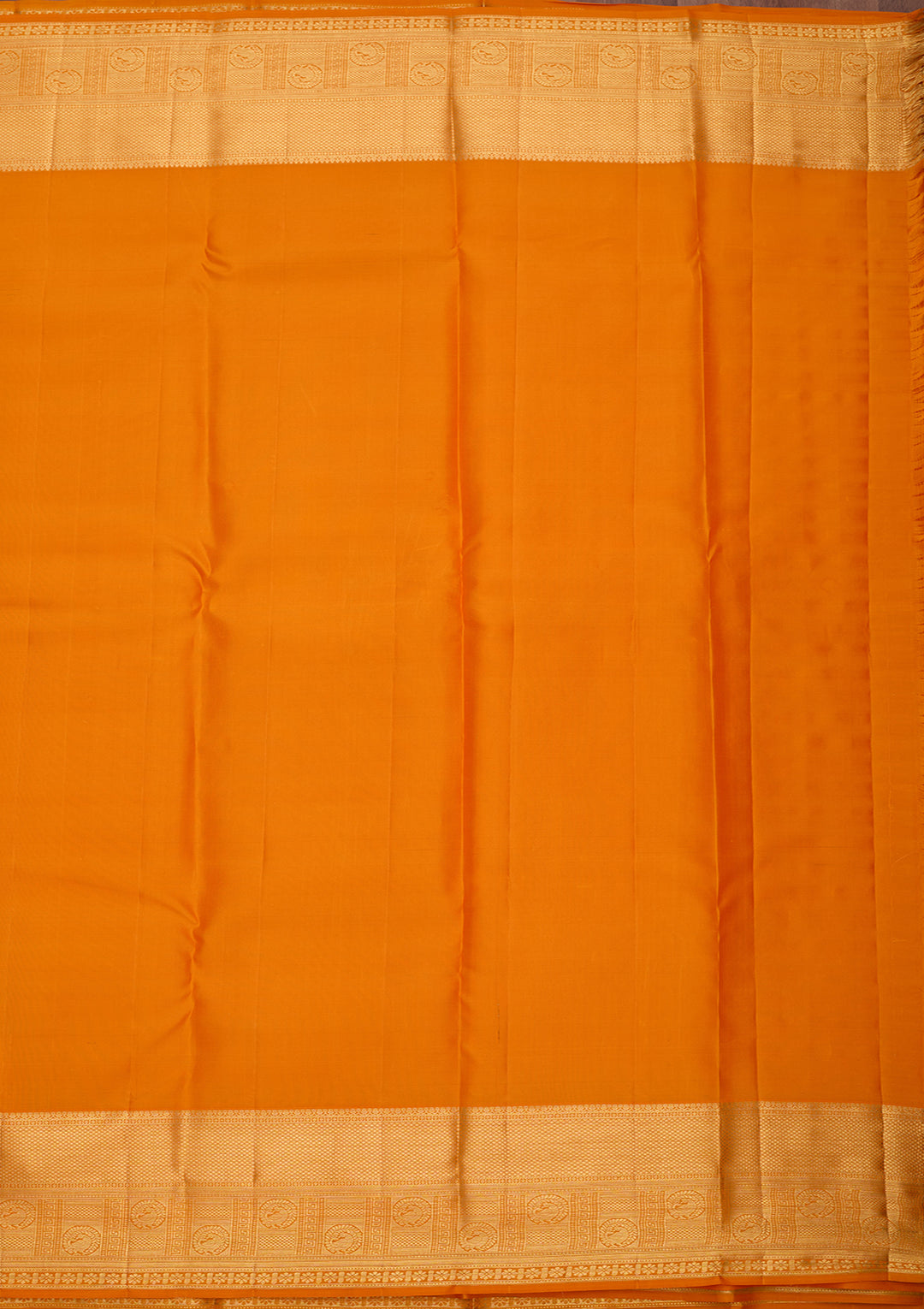 Mustard Yellow Pure Silk Jaal Saree With Matching Blouse Piece