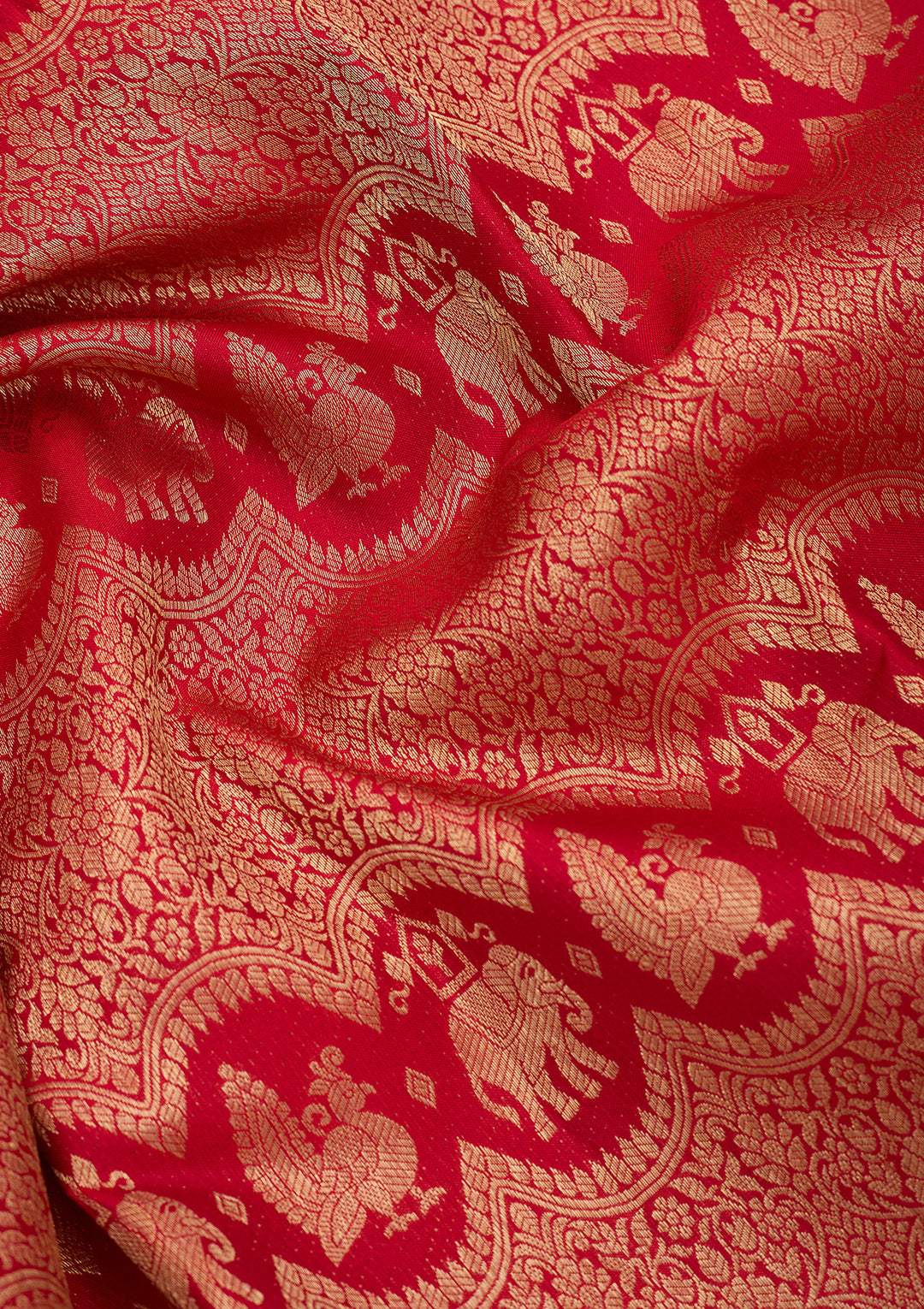 Maroon Pure Silk Jaal Saree With Matching Blouse Piece