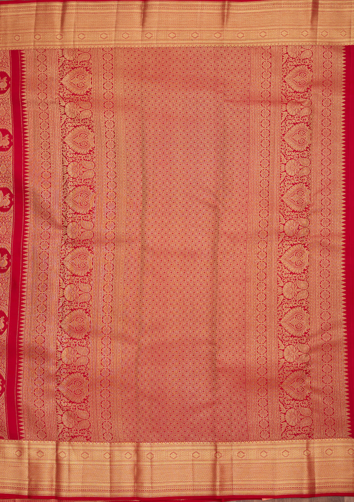 Maroon Pure Silk Jaal Saree With Matching Blouse Piece