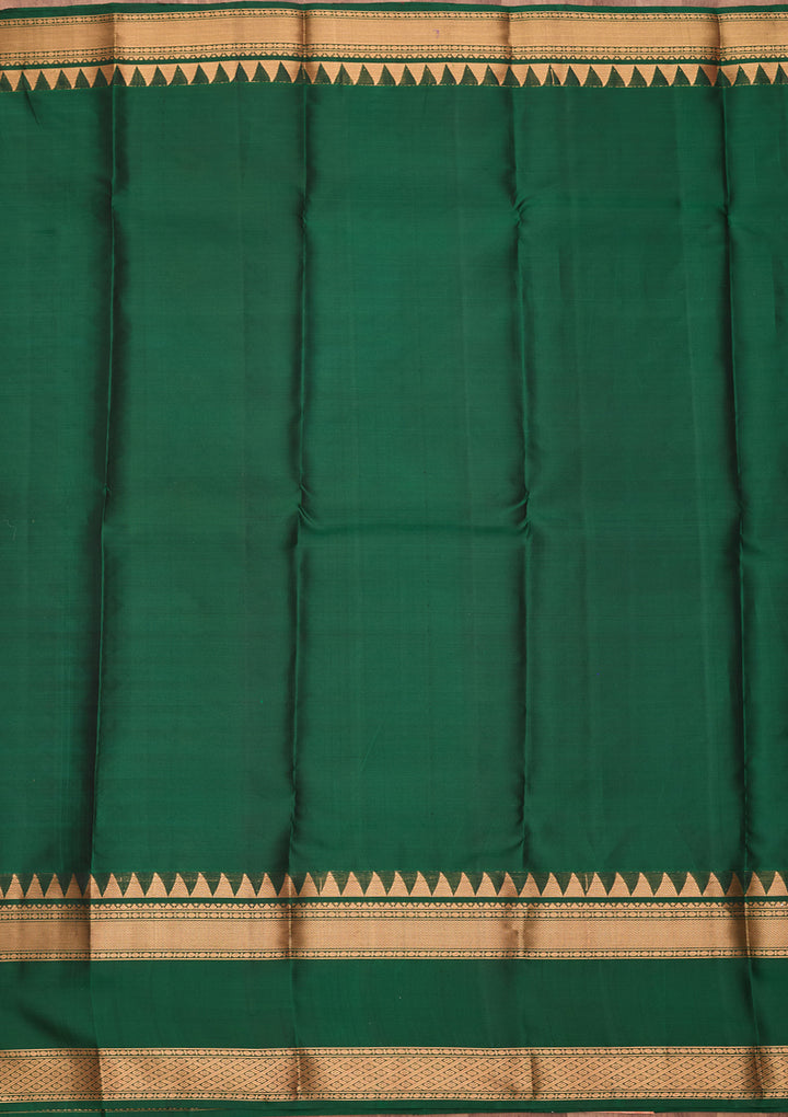 Royal Blue Pure Opada Silk Buti Saree With Matching Blouse Piece