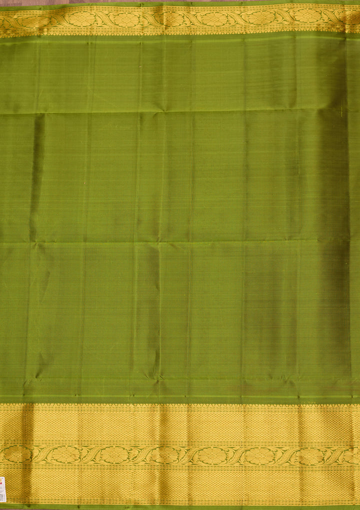 Rust Pure Opada Silk Buti Saree With Matching Blouse Piece