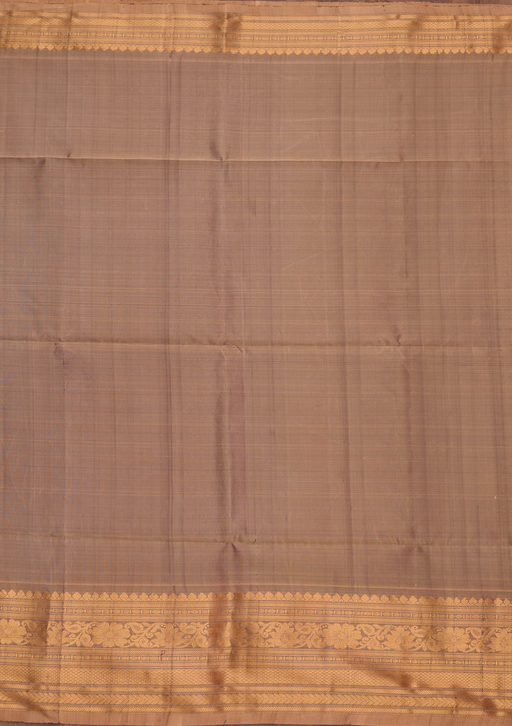 Royal Blue Pure Opada Silk Buti Saree With Matching Blouse Piece