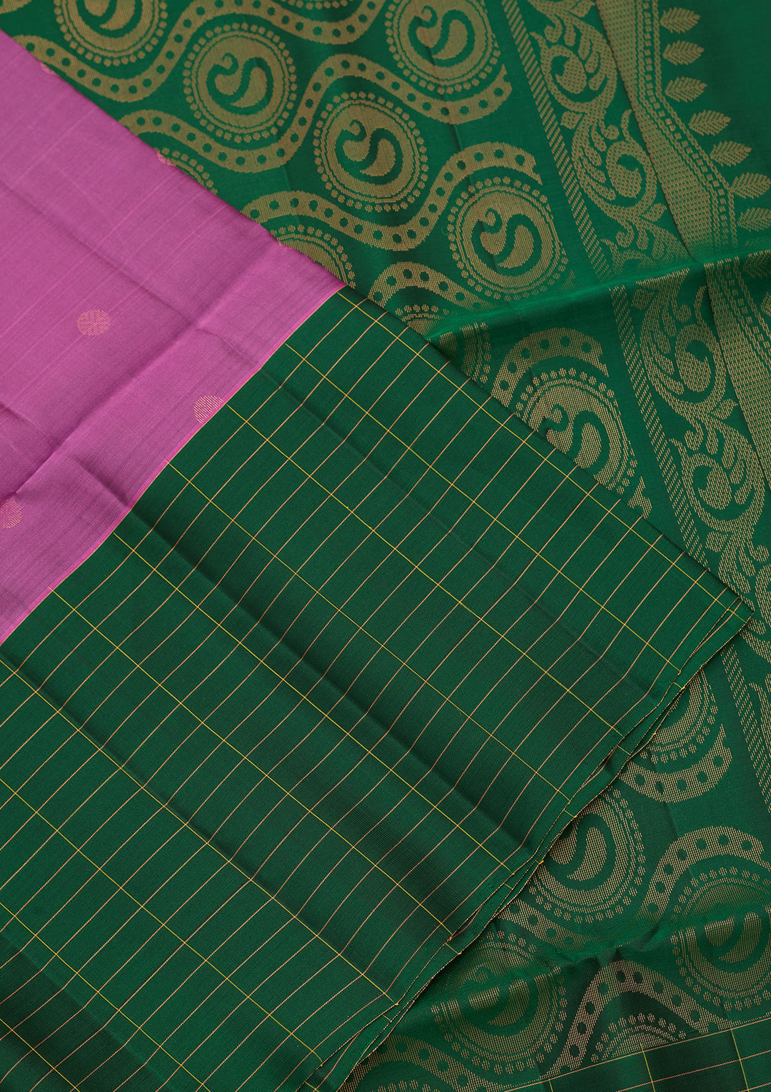 Dark Lavender Pure Opada Silk Buti Saree With Matching Blouse Piece