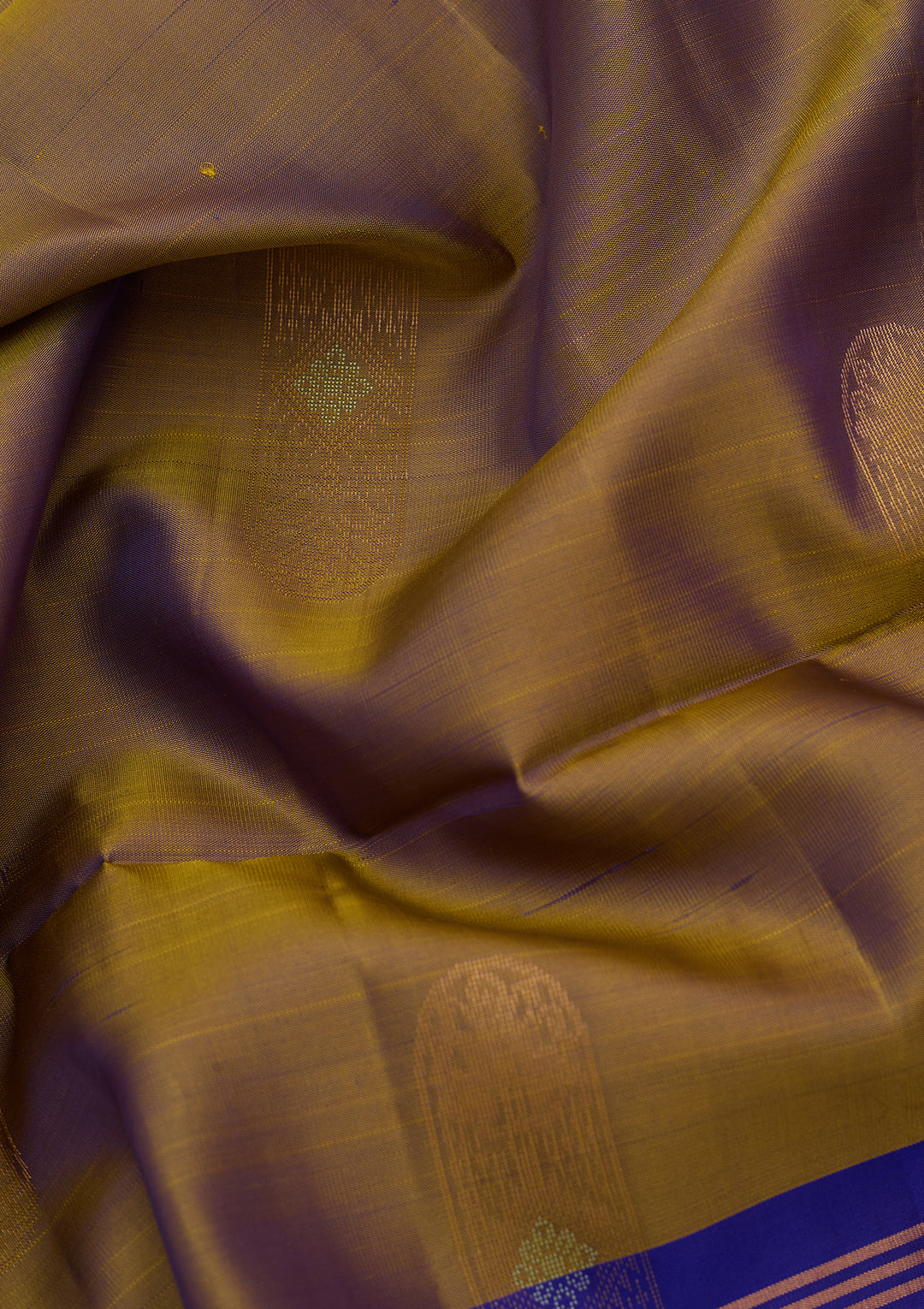 Mehendi Green Pure Opada Silk Buti Saree With Matching Blouse Piece