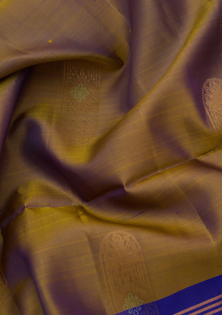 Mehendi Green Pure Opada Silk Buti Saree With Matching Blouse Piece
