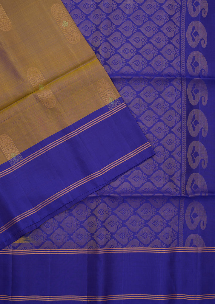 Mehendi Green Pure Opada Silk Buti Saree With Matching Blouse Piece