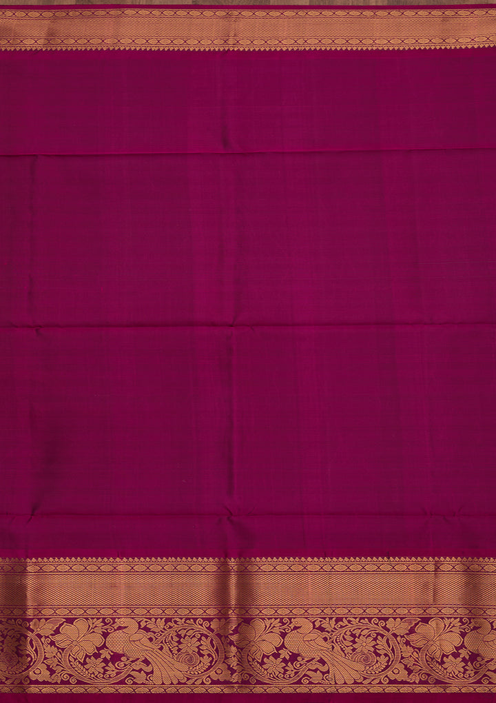 Rama Green Pure Opada Silk Buti Saree With Matching Blouse Piece