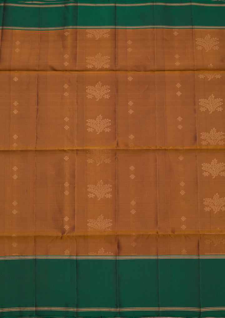 Light Brown Pure Opada Silk Buti Saree With Matching Blouse Piece