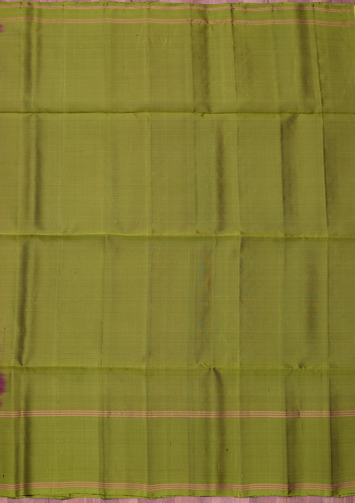 Magenta Pink Pure Opada Silk Buti Saree With Matching Blouse Piece