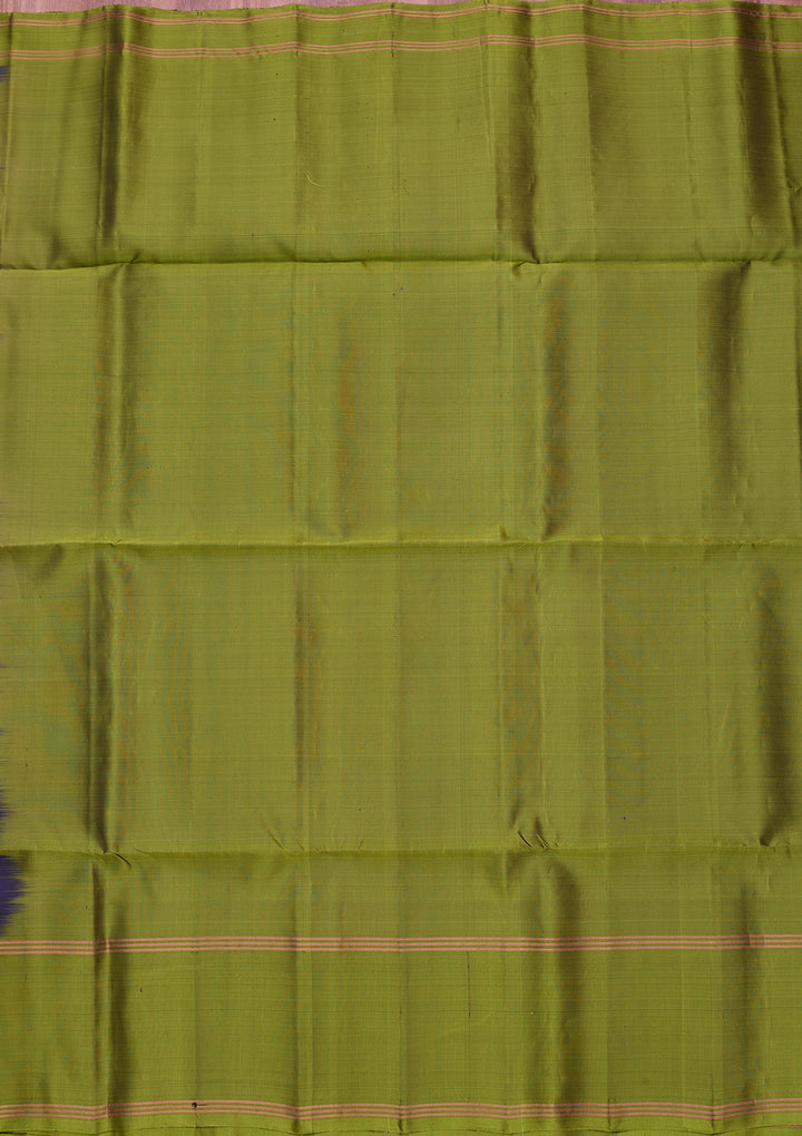 Royal Blue Pure Opada Silk Buti Saree With Matching Blouse Piece