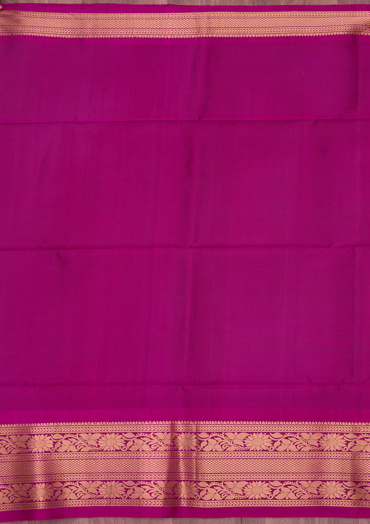 Mehendi Green Pure Opada Silk Buti Saree With Matching Blouse Piece