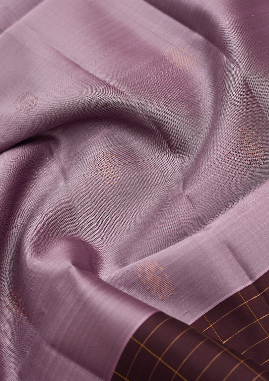Light Lavender Pure Opada Silk Buti Saree With Matching Blouse Piece