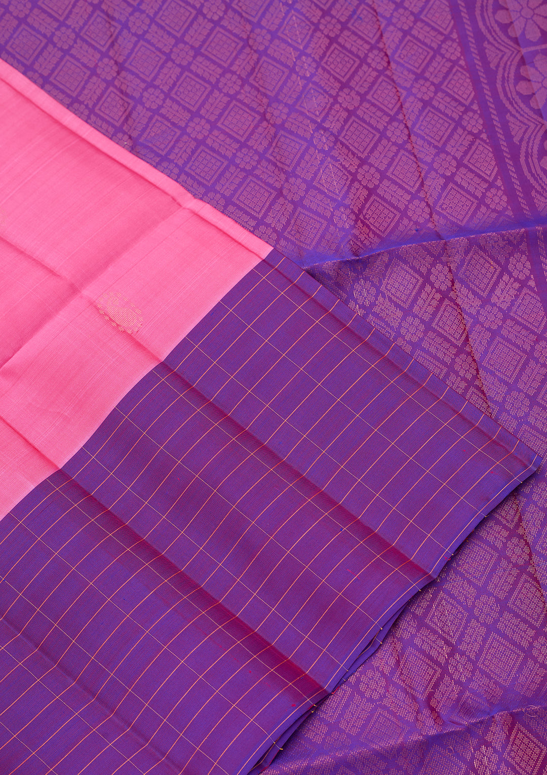 Pink Pure Opada Silk Buti Saree With Matching Blouse Piece