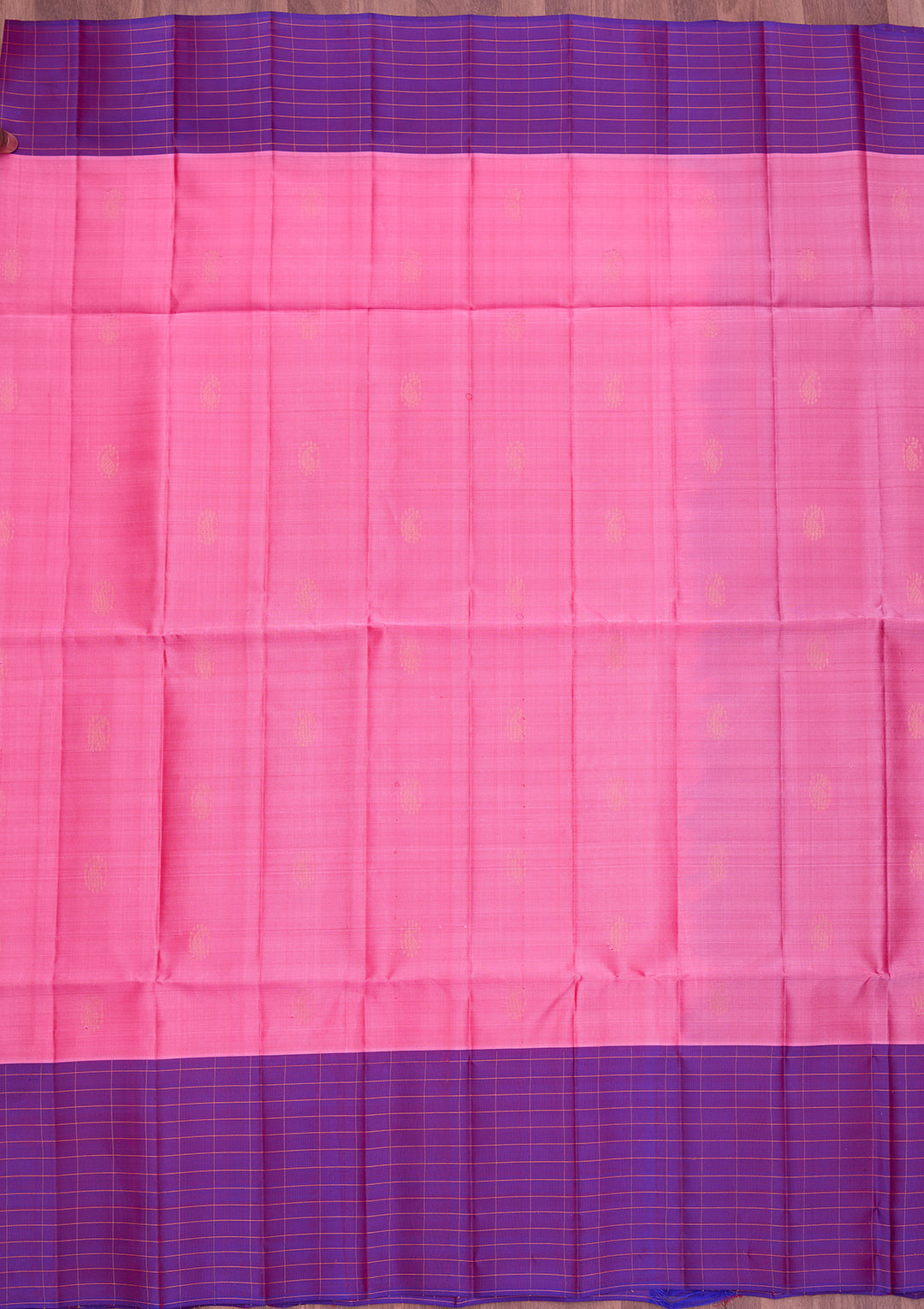 Pink Pure Opada Silk Buti Saree With Matching Blouse Piece