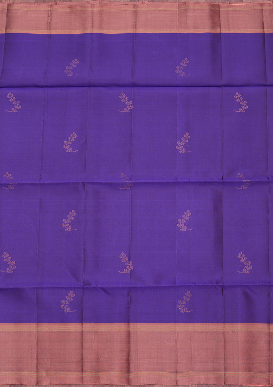 Royal Blue Pure Opada Silk Buti Saree With Matching Blouse Piece