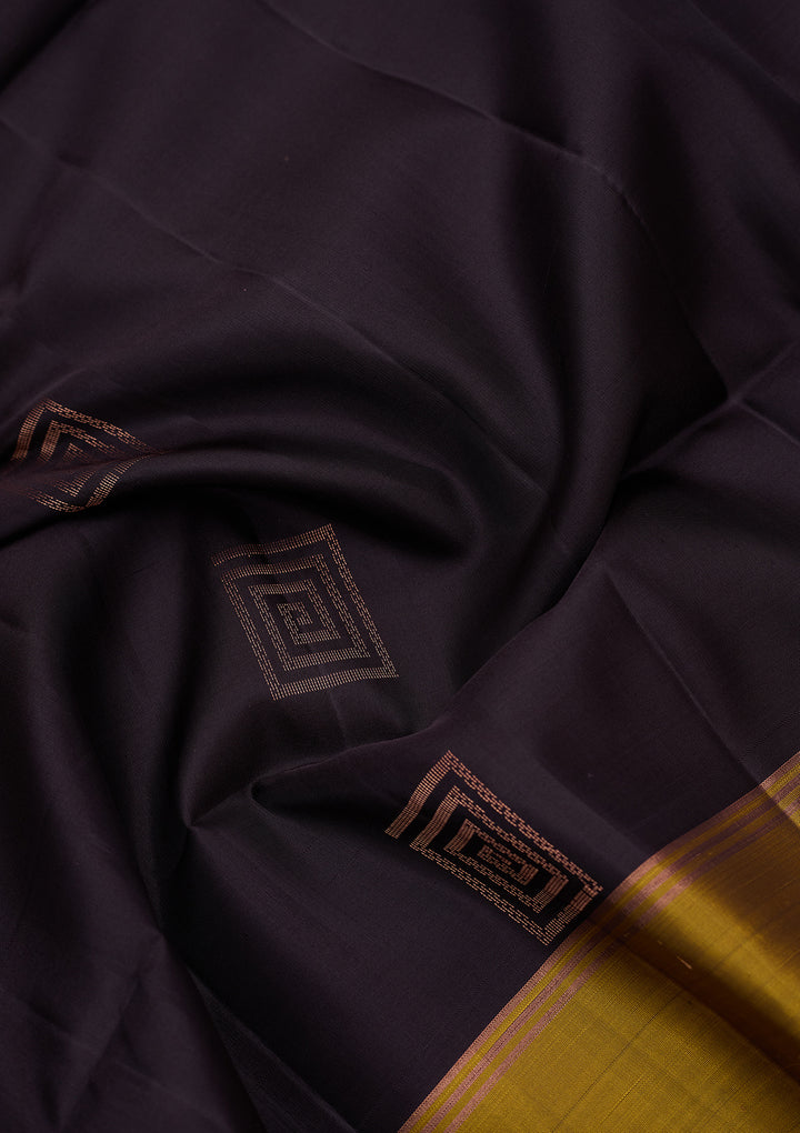 Black Pure Opada Silk Buti Saree With Matching Blouse Piece