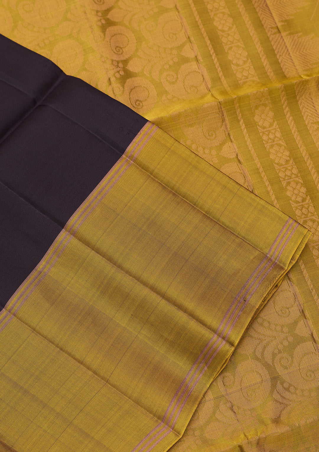 Black Pure Opada Silk Buti Saree With Matching Blouse Piece