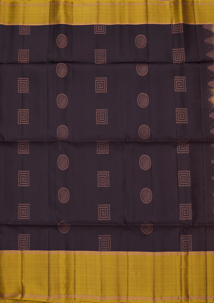 Black Pure Opada Silk Buti Saree With Matching Blouse Piece