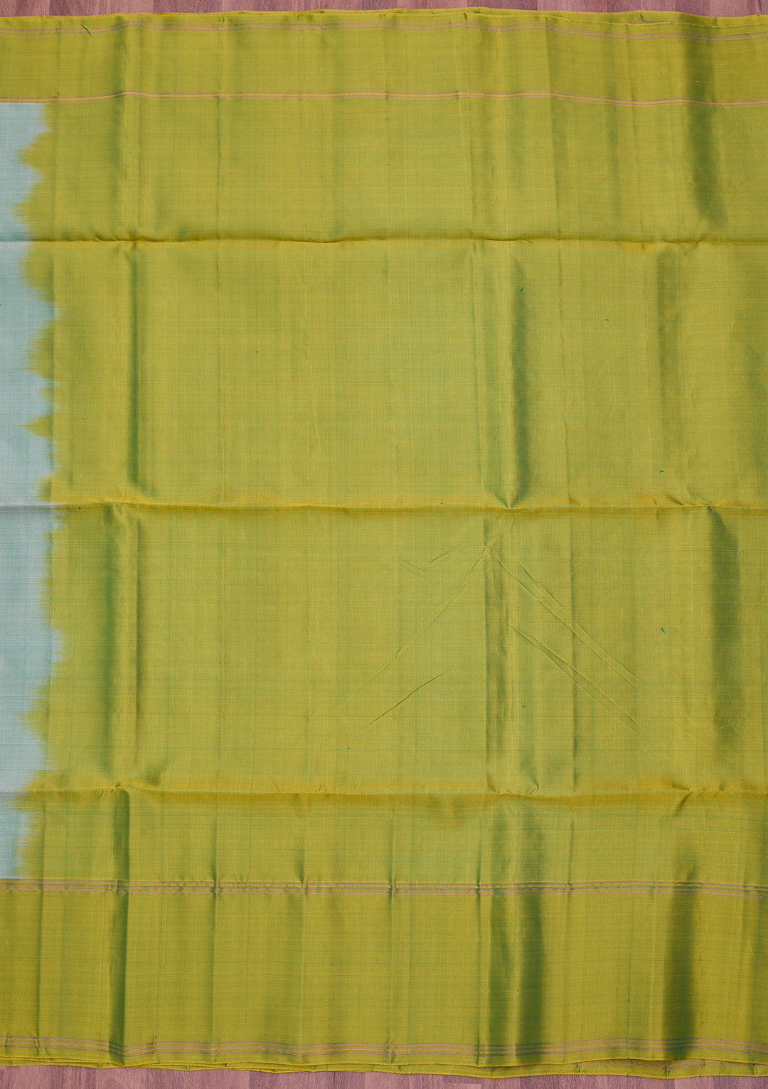 Sea Green Pure Opada Silk Buti Saree With Matching Blouse Piece