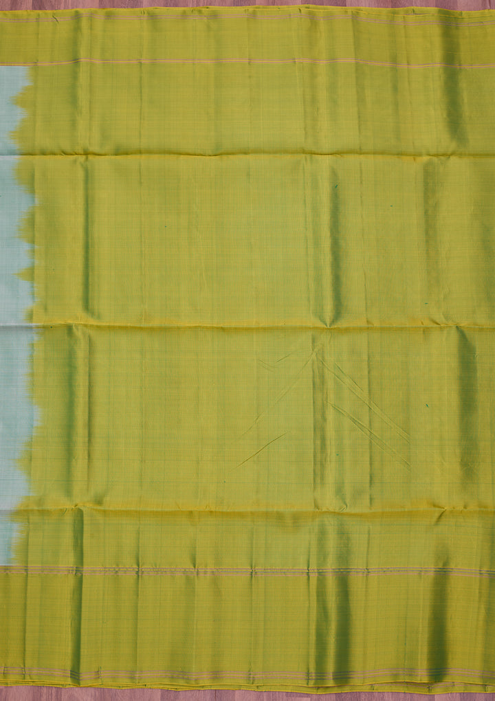 Sea Green Pure Opada Silk Buti Saree With Matching Blouse Piece